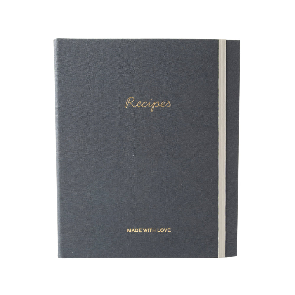 Coastal Tones Collection Recipe Binder Large - MADE WITH LOVE